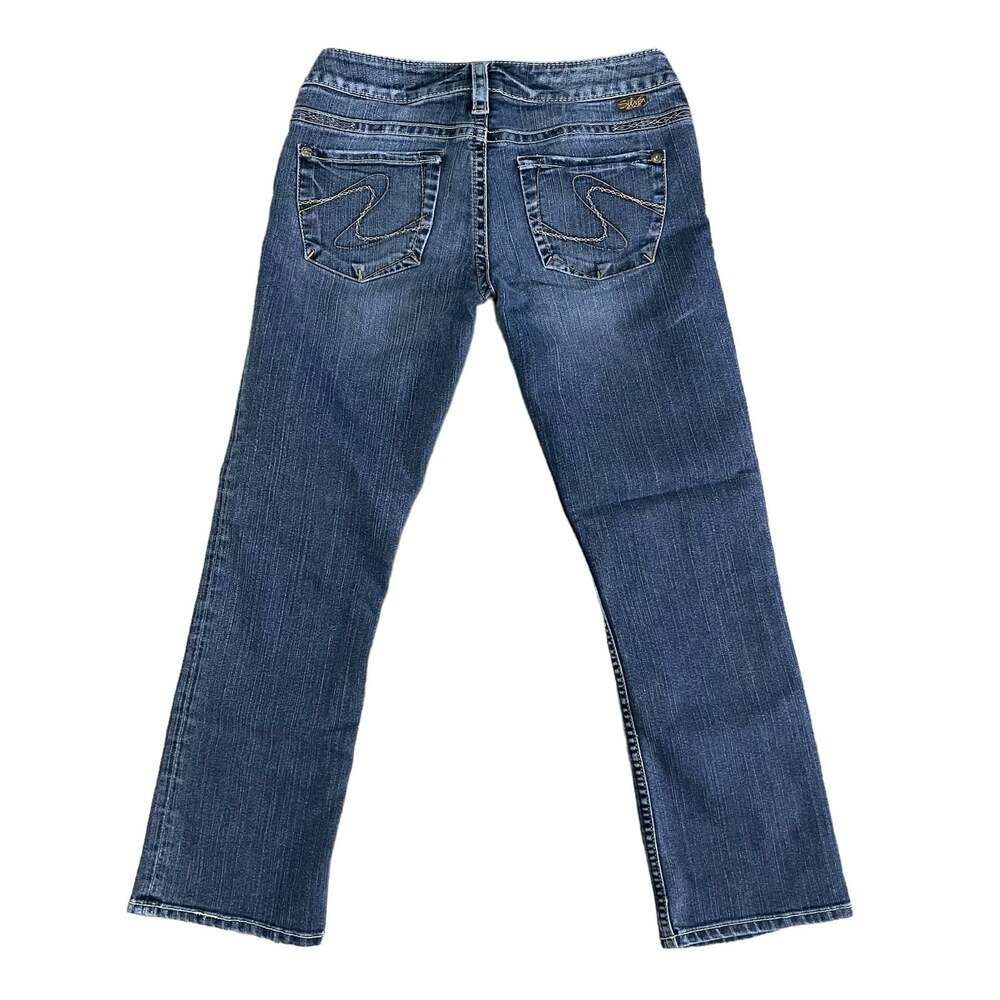 Silver Jeans Santorini Crop Capri Blue Dark Wash Women’s Size 27 - Picture 3 of 9